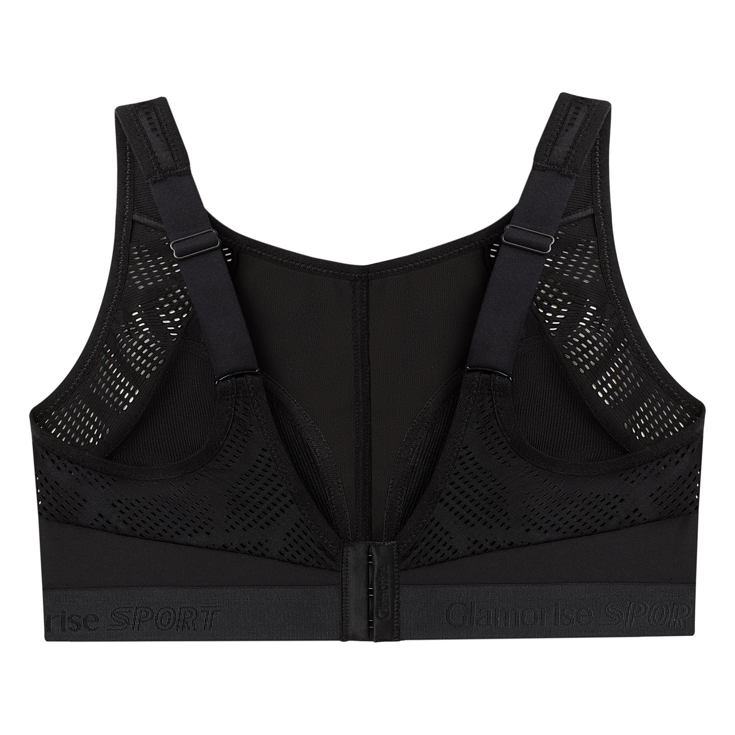 Atmungsaktiver Mesh-Sport-BH - Schwarz