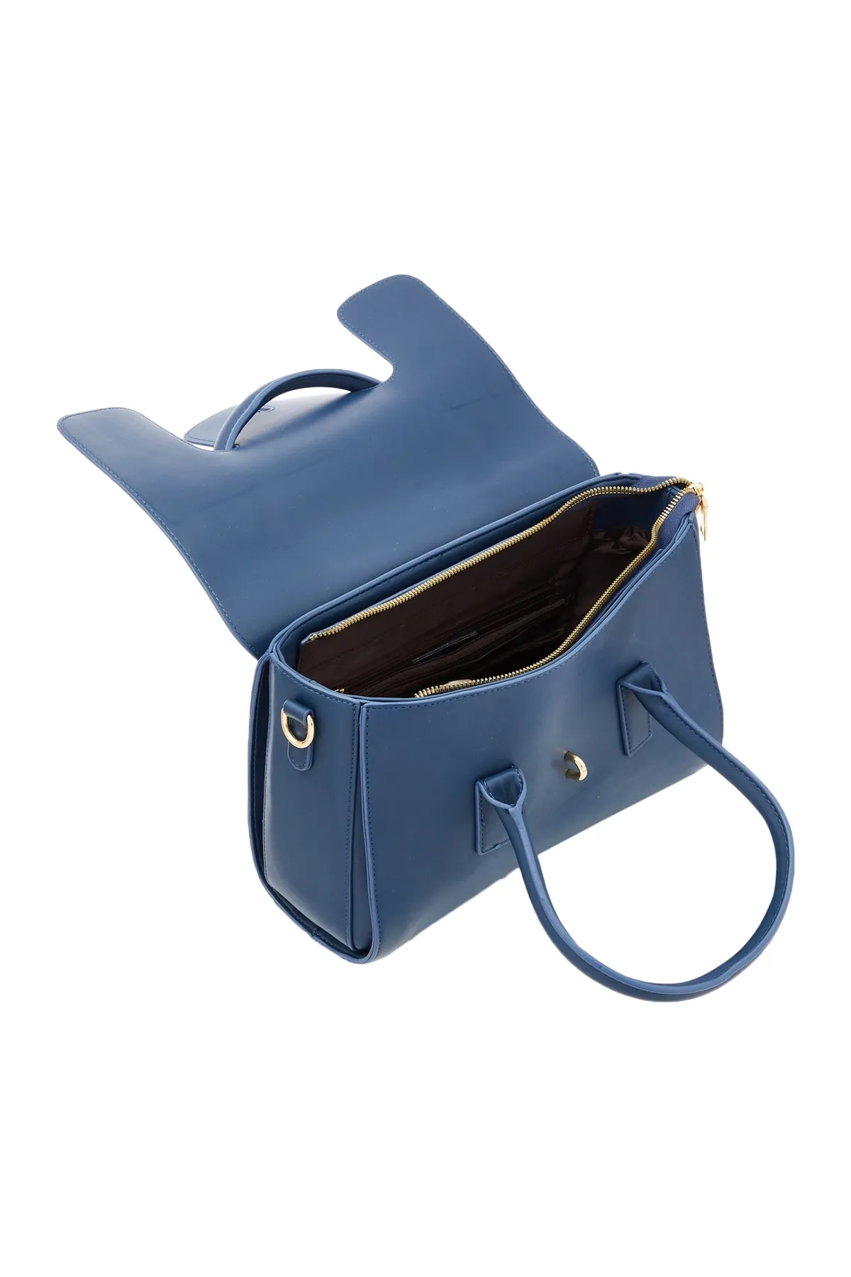 USHA  Handtasche - Blau - Unifarben