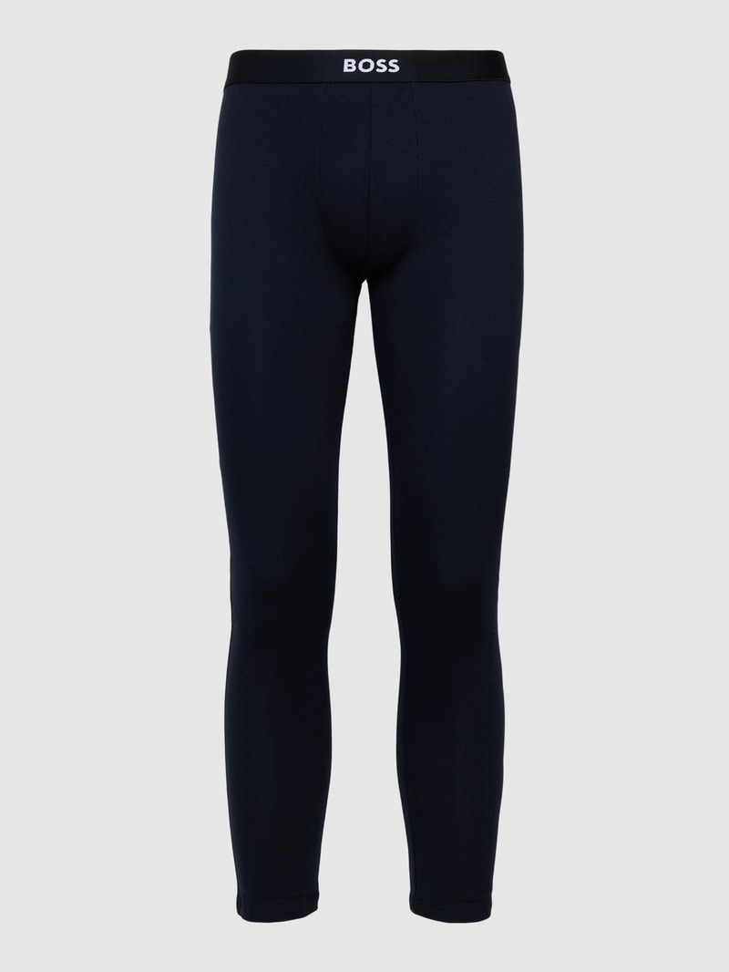Pyjama-Hose mit Label-Detail Modell 'Infinity' in dunkelblau