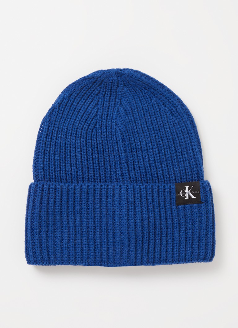 Calvin Klein Rib-knit beanie with logo