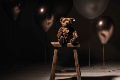 55PB Teddybär, 35 cm, hellbraun