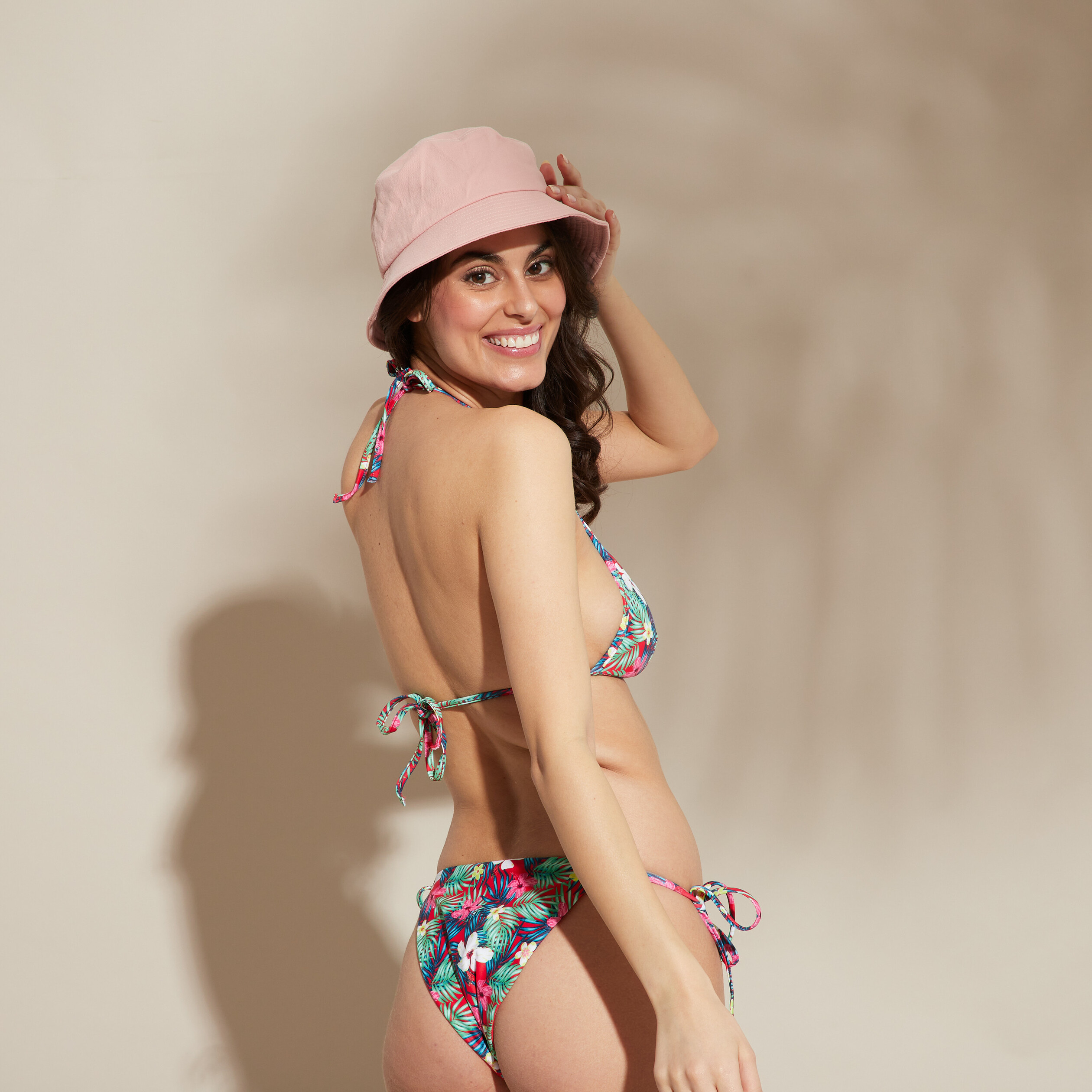 Haut de maillot de bain réversible rouge femme | La Halle