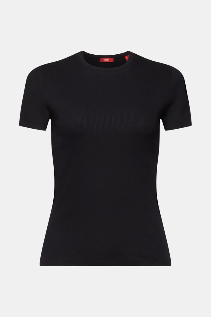 T-Shirt aus geripptem Jersey