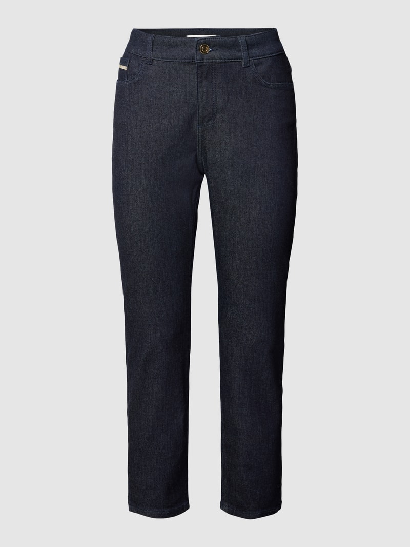 Slim Fit Jeans im 5-Pocket-Design mit Viskose-Anteil in blau