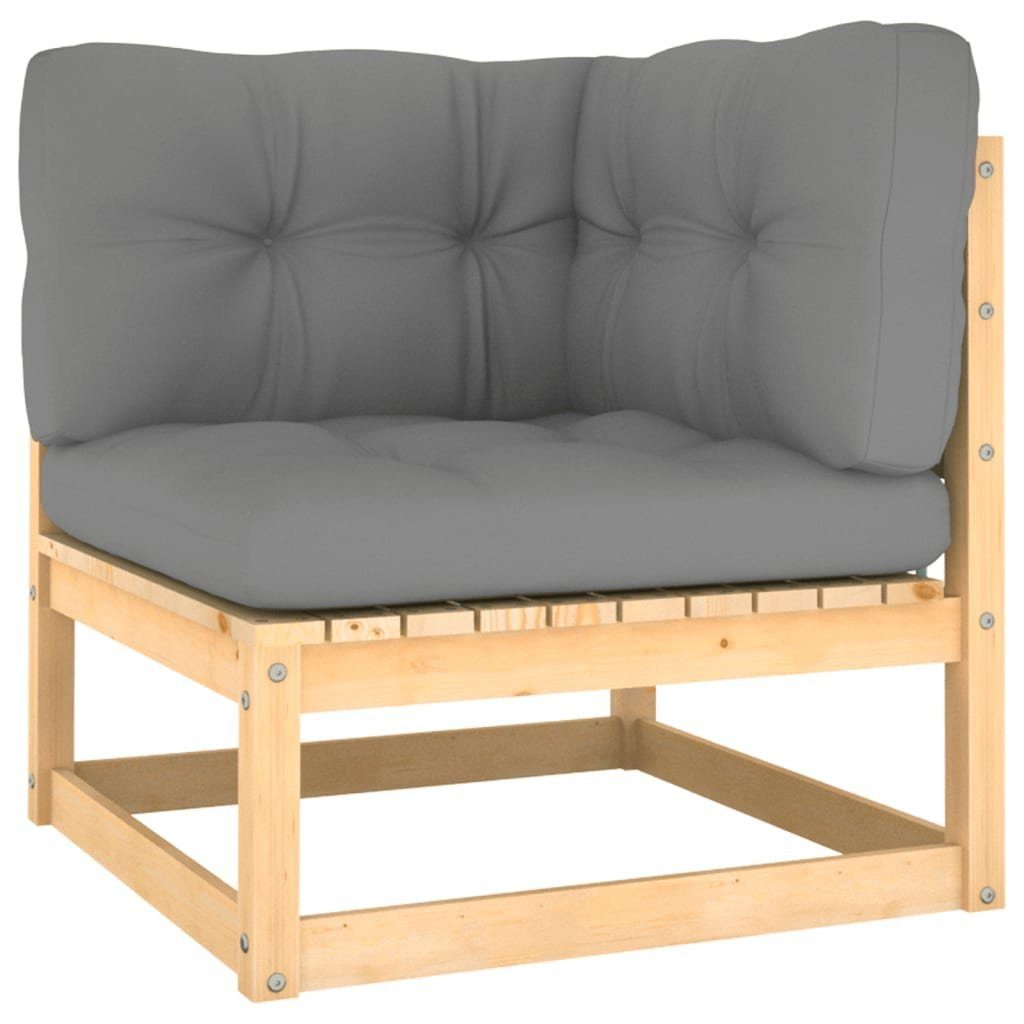 vidaXL Loungesofa 2-tlg. Garten-Lounge-Set mit Kissen Kiefer Massivholz, 1 Teile
