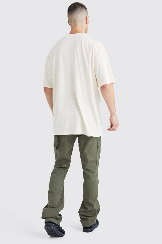 Tall Slim-Fit Cargohose mit Farbspritzern