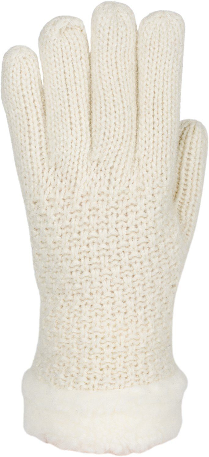 styleBREAKER Strickhandschuhe Strickhandschuhe mit Perlmuster und Fleece