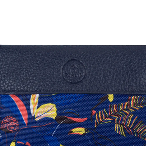 Navy blue Machu Picchu card holder