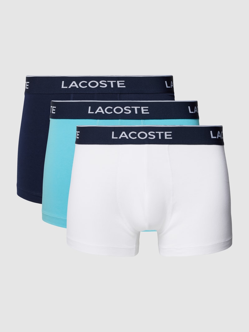 Trunks mit elastischem Logo-Bund im 3er-Pack in aqua blau