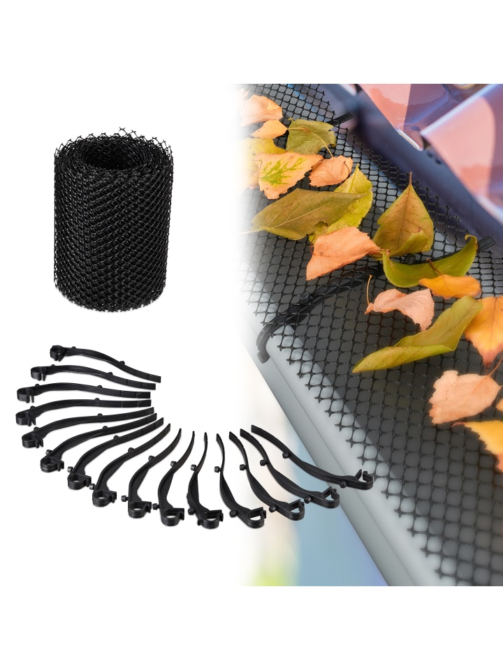 relaxdays Dachrinnen Laubschutz in Schwarz - 6 m günstig kaufen onesize