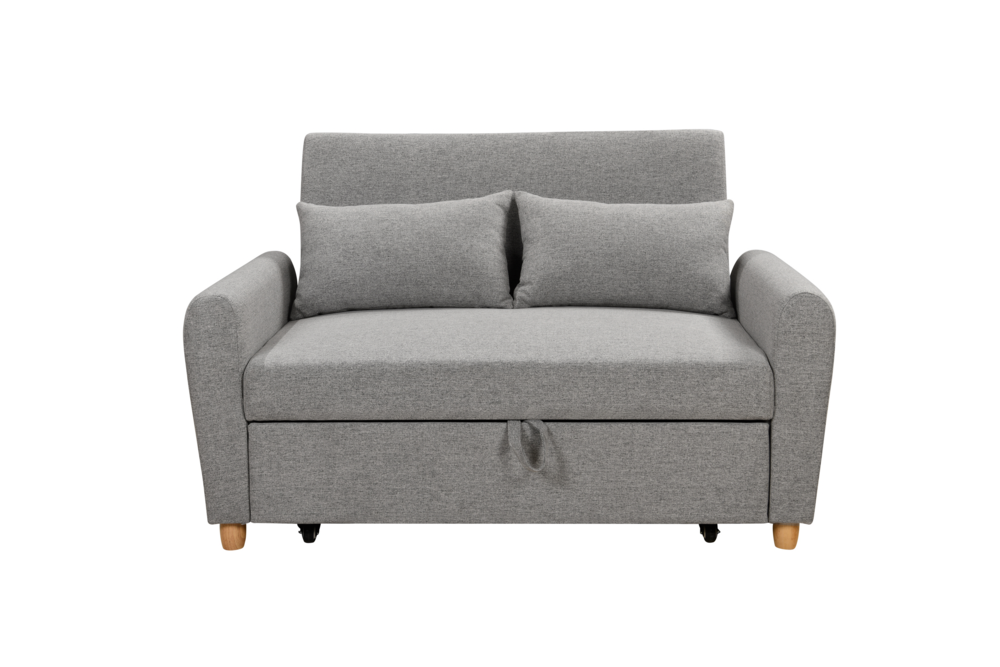 Better Home 2-Sitzer Sofabett inkl. Kissen hellgrau