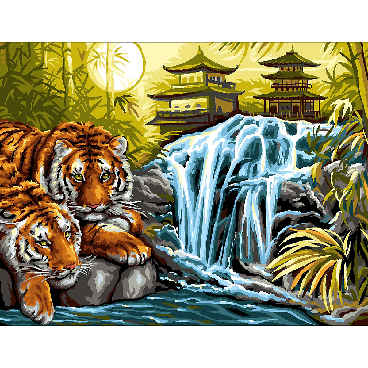 Senior Painting by Numbers - Tiger am Fluss