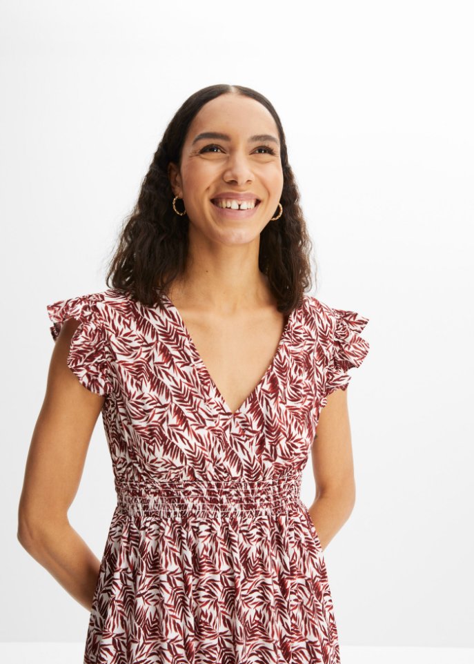 Midikleid mit Flügelärmeln
