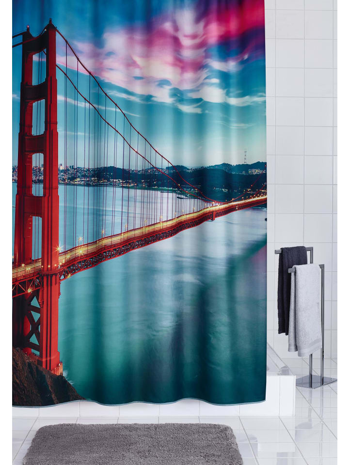 RIDDER Duschvorhang Textil San Francisco multicolor 180x200 cm günstig kaufen onesize