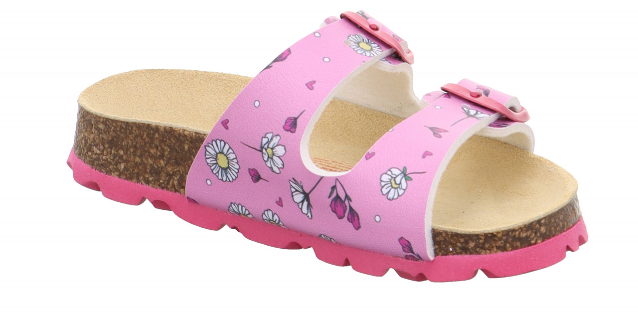 FUSSBETTPANTOFFEL - Rosa/MehrfarbigPantoffel mit Schnalle