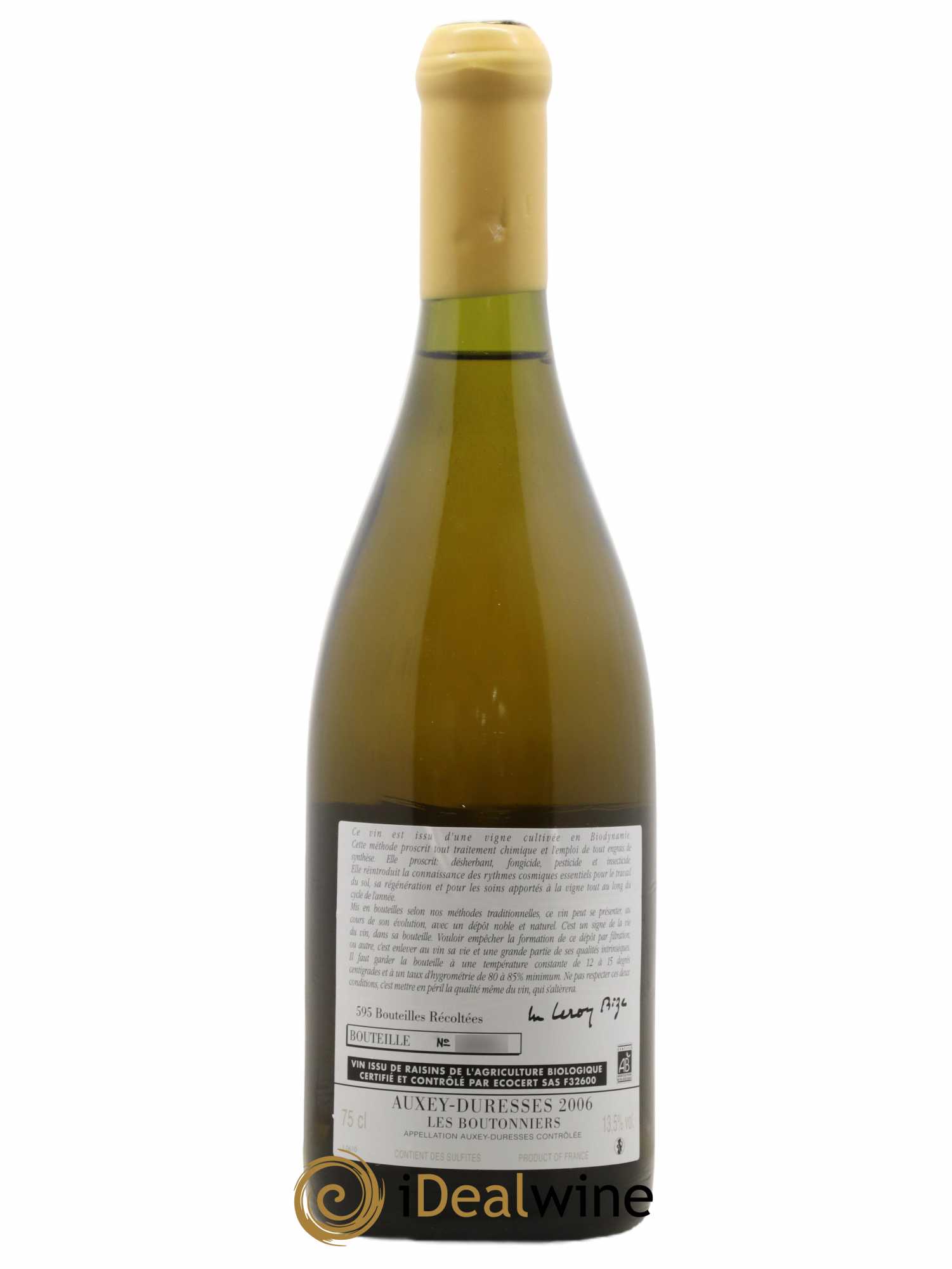 Auxey-Duresses Les Boutonniers d'Auvenay (Domaine)  2006 - Lot de 1 Bouteille