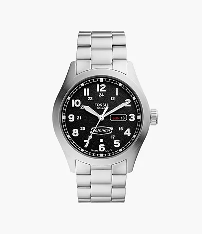 Fossil Uhr Defender Solarwerk Edelstahl