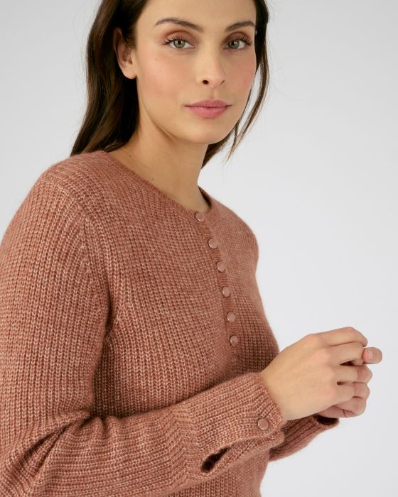 Pull maille perlée mélange alpaga