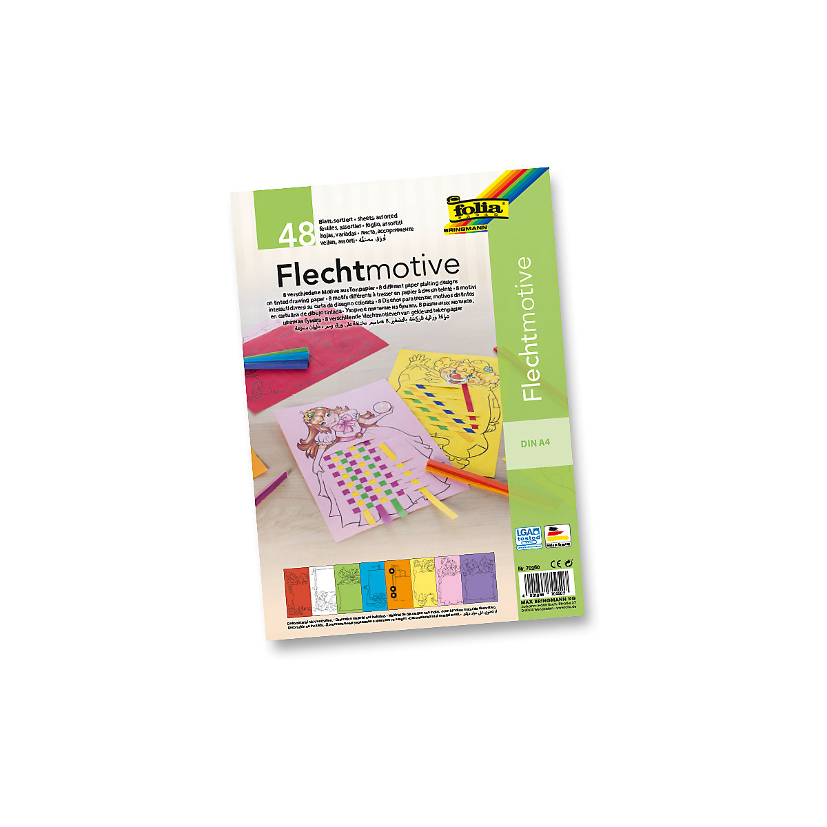 Flechtmotive aus Tonpapier, 48 Blatt