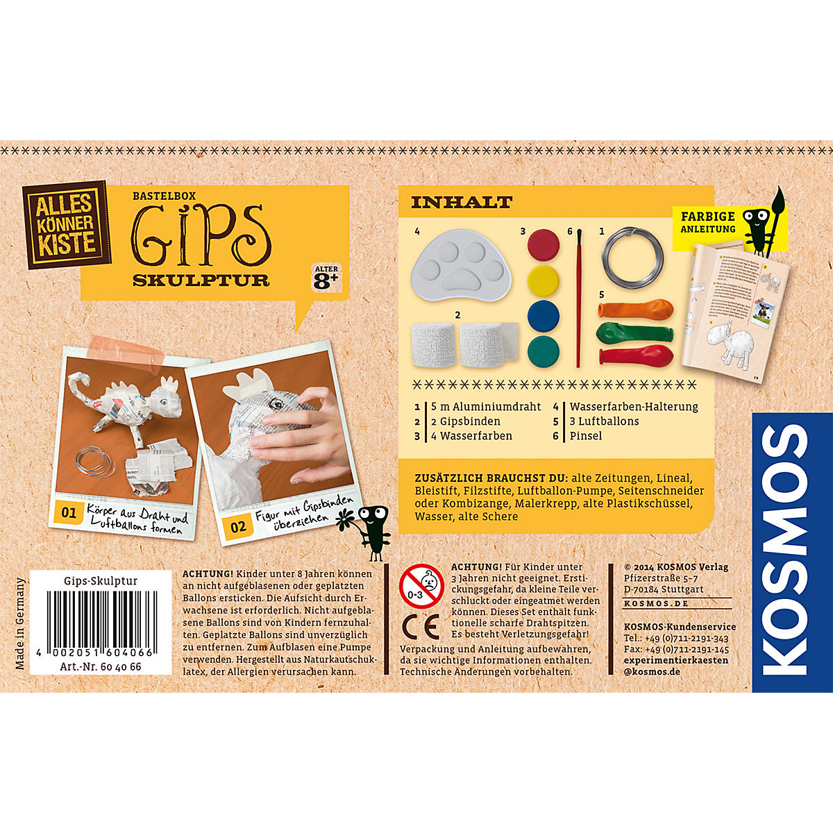 Bastelbox Gips-Skulpturen