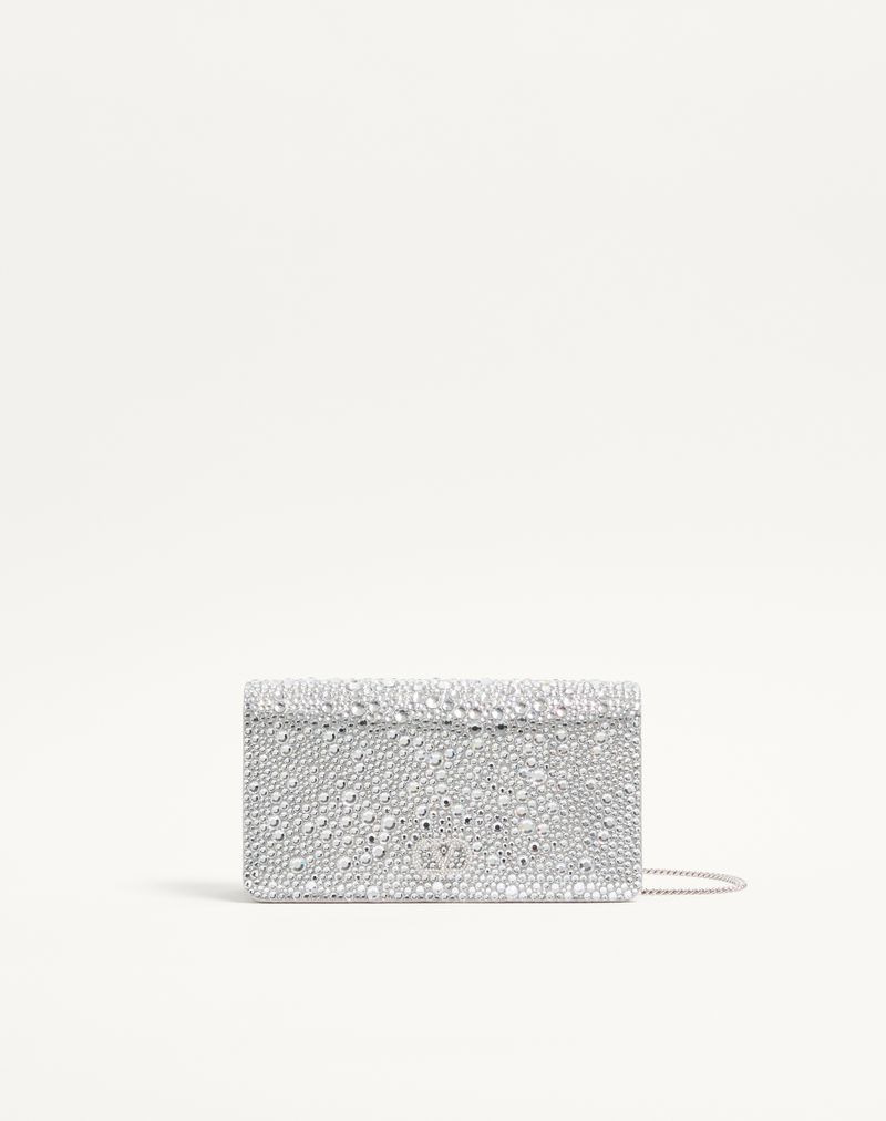 VLogo Signature Mini-skuldertaske med glitrende broderi