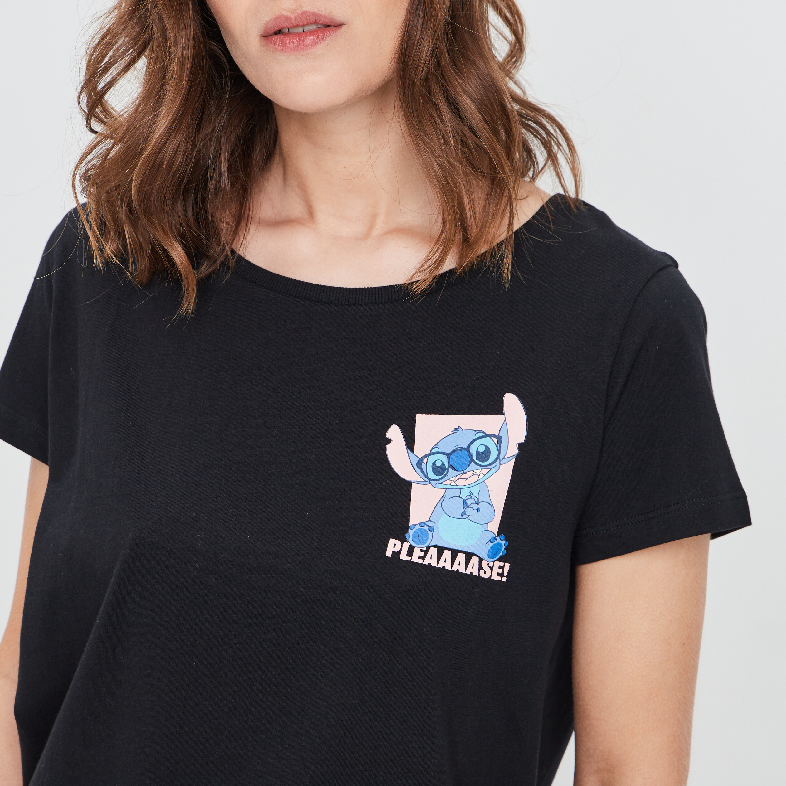Ensemble pyjama Lilo et Stitch noir femme | La Halle