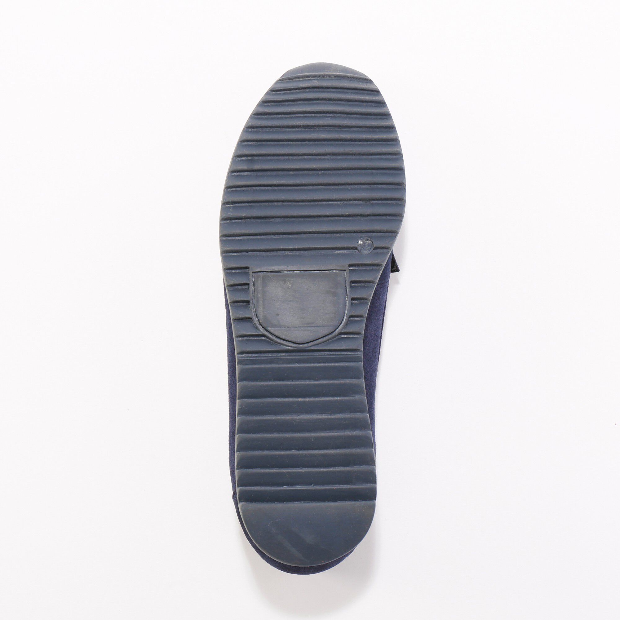 Mocassins en croûte de cuir à semelle crantée bicolore