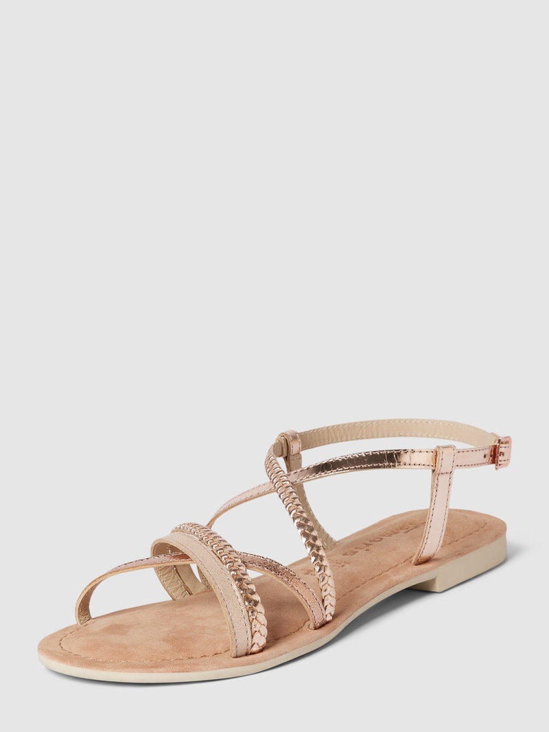 Sandalen im Metallic-Look in rose gold