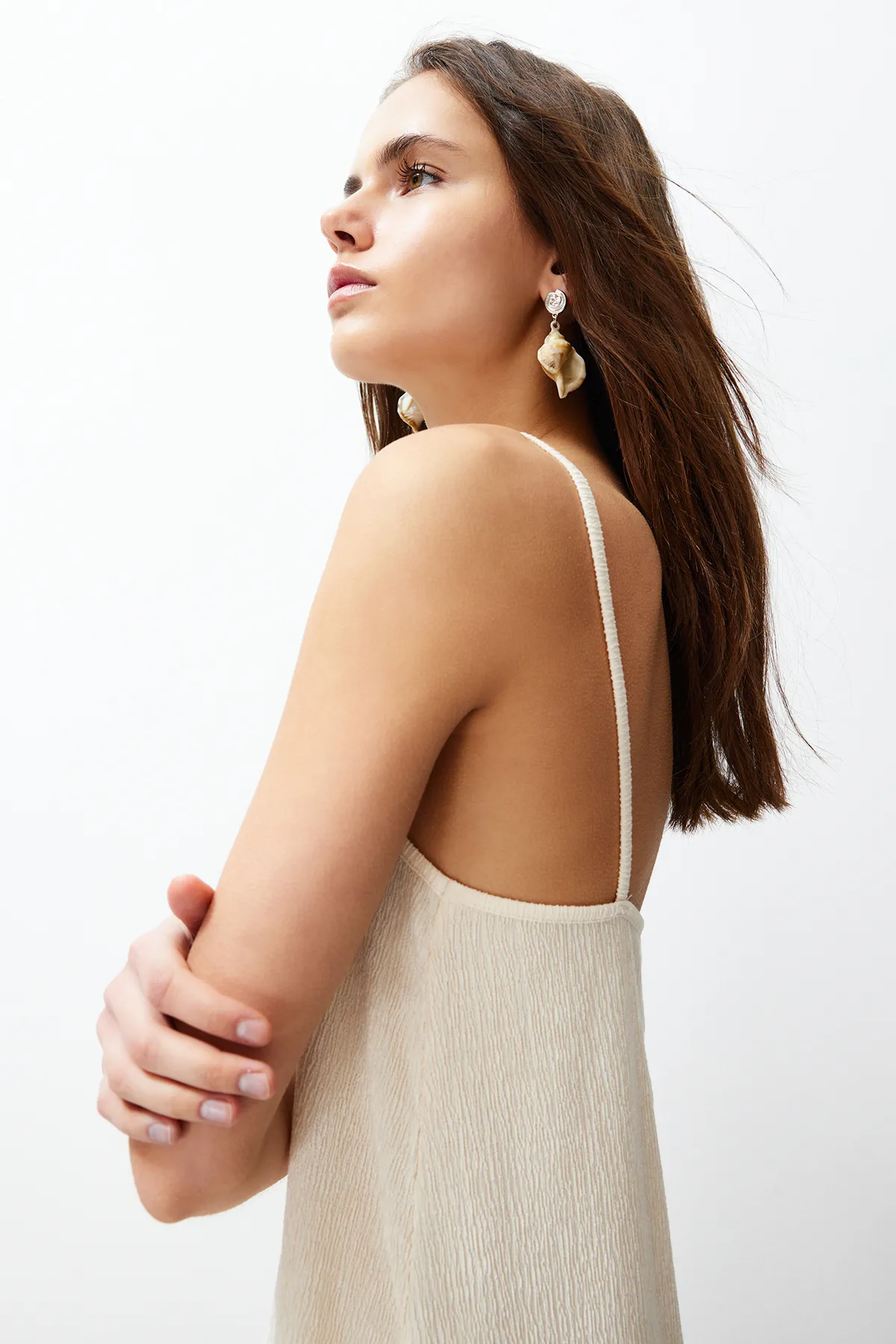 Trendyol Collection  Steinfarbener, flacher Riemen, Shift/Flat Maxi TWOSS24EL00288
