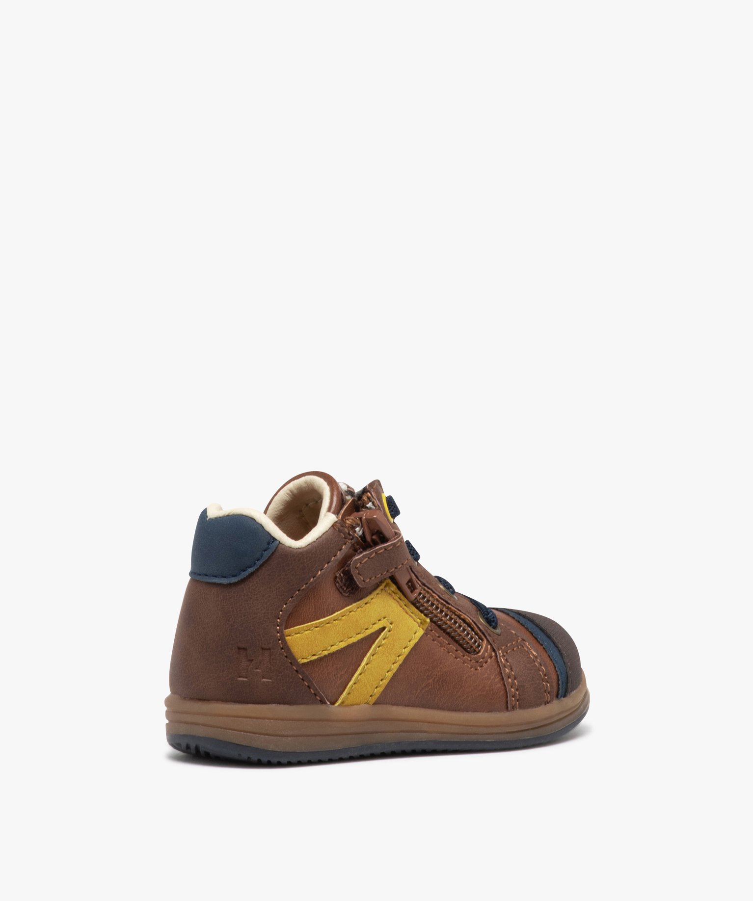 Chaussures premiers pas bébé Garçon bicolores - Hobiz marron | GEMO