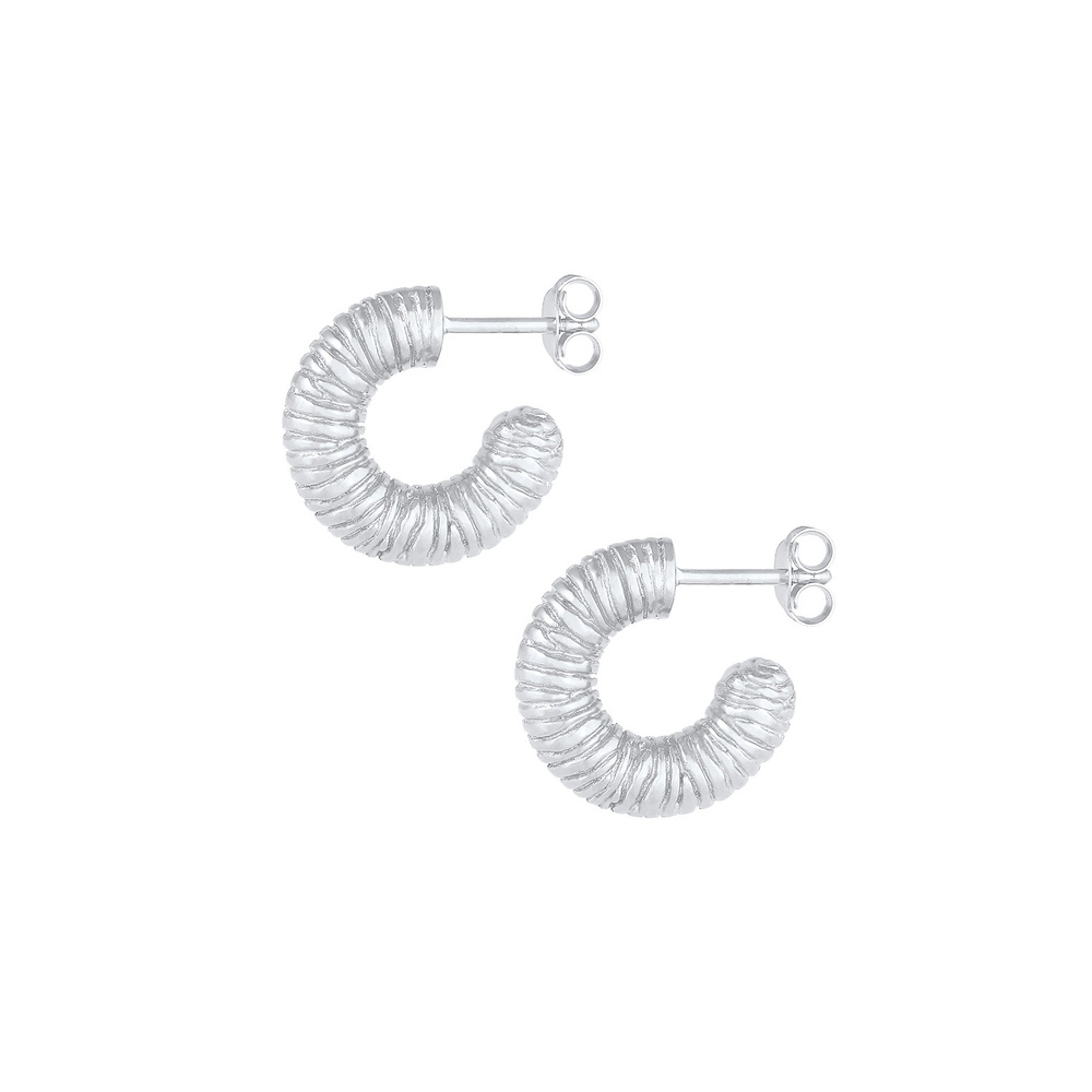 Elli PREMIUM Elli PREMIUM Boucles d'Oreilles Boucles d'oreilles créoles pour dames Chunky Tren Boucles d'oreilles