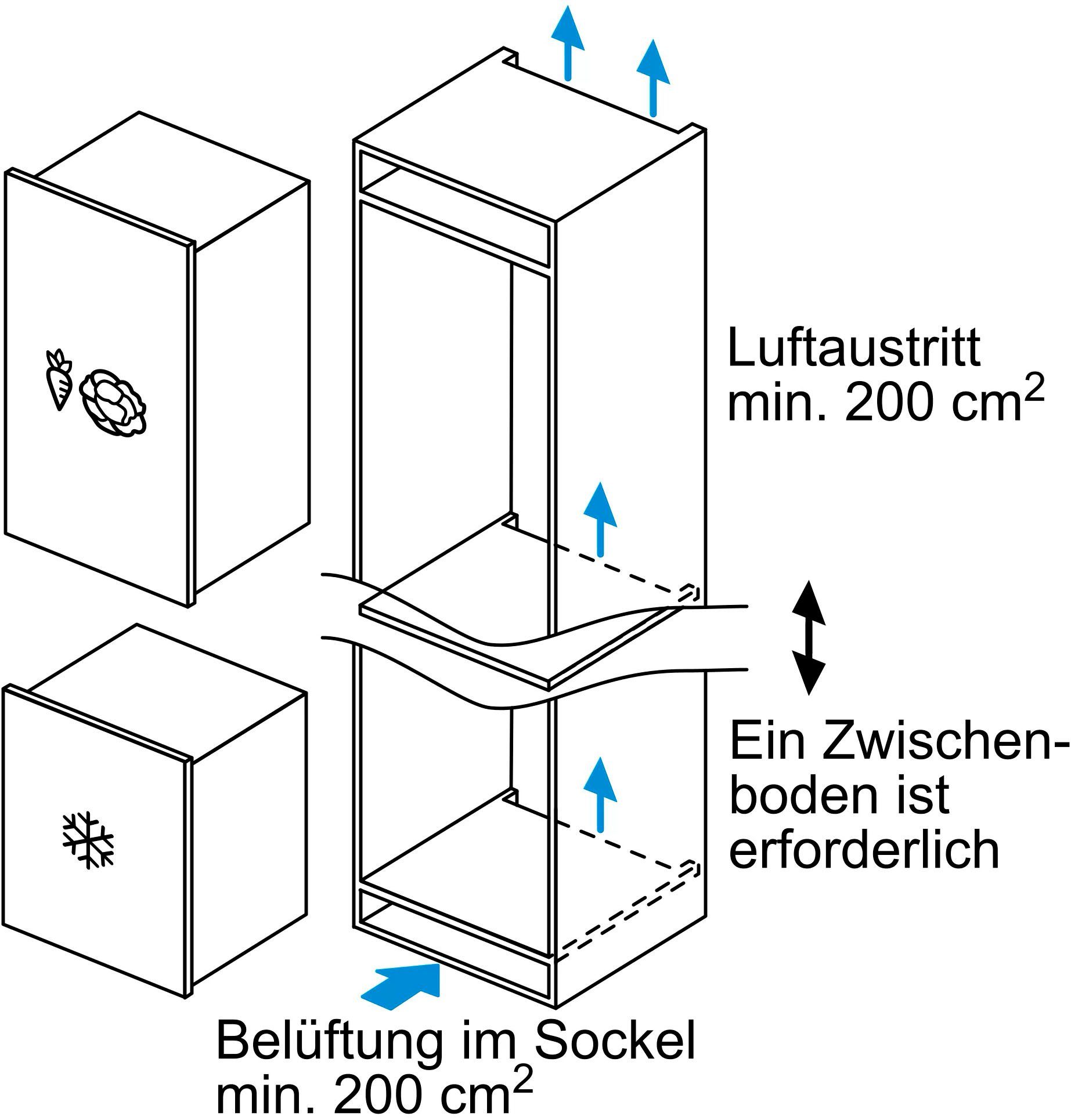 SIEMENS Einbaugefrierschrank iQ500 GI11VADC0, 71,2 cm hoch, 56 cm breit
