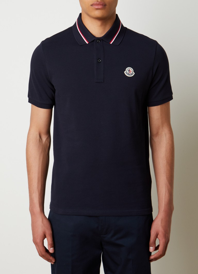 Moncler polo majica regularnog kroja s manžetama i logotipom