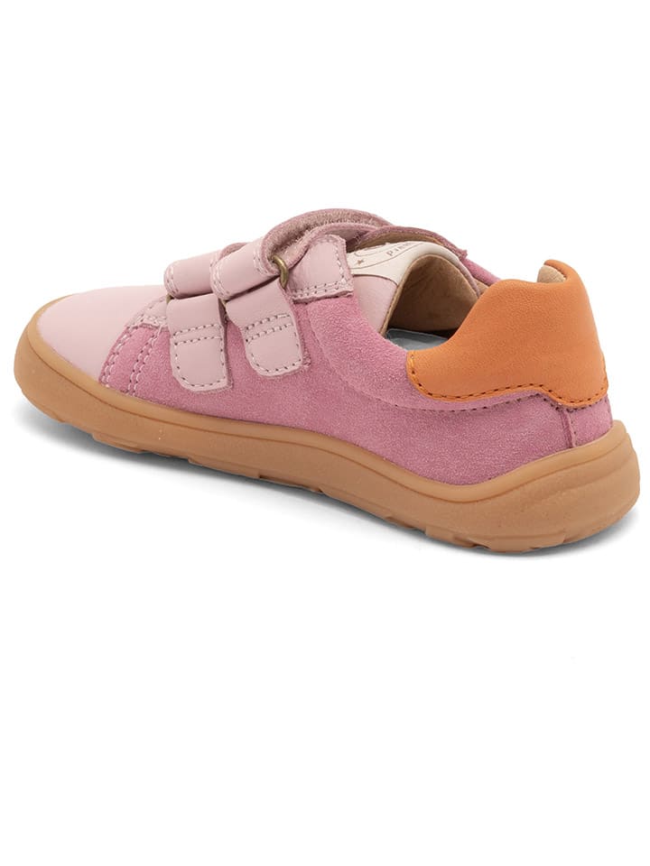 bisgaard Leder-Sneakers in Rosa/ Orange/ Lila günstig kaufen