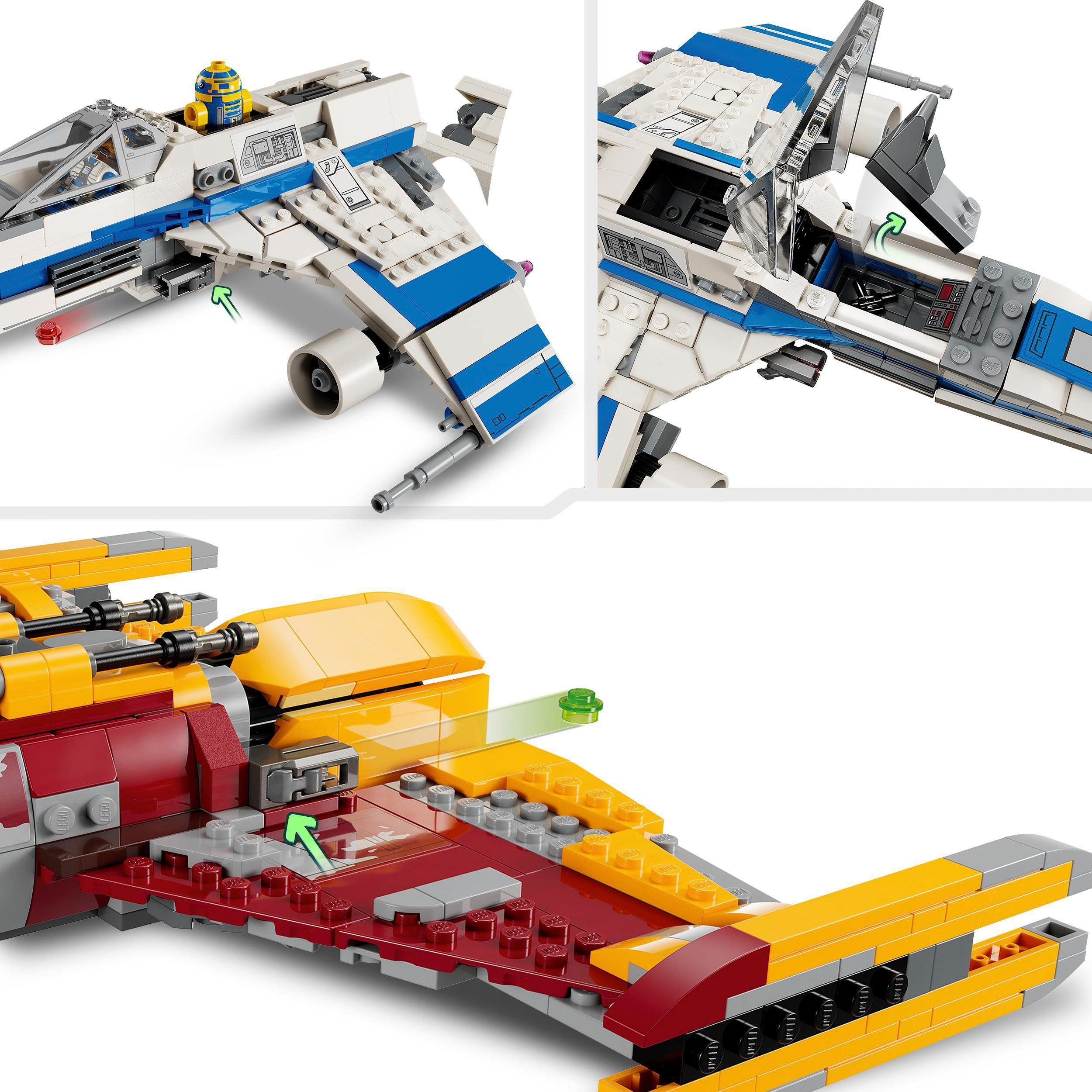 LEGO® Konstruktionsspielsteine New Republic E-Wing vs. Shin Hatis Starfighter (75364), (1056 St), LEGO® Star Wars; Made in Europe