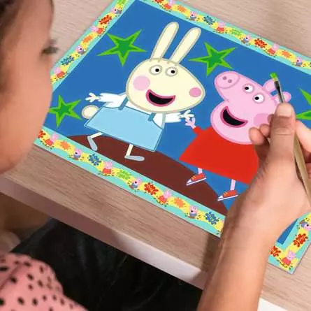 CreArt Peppa Pig - Malen nach Zahlen für Kinder ab 5 Jahren