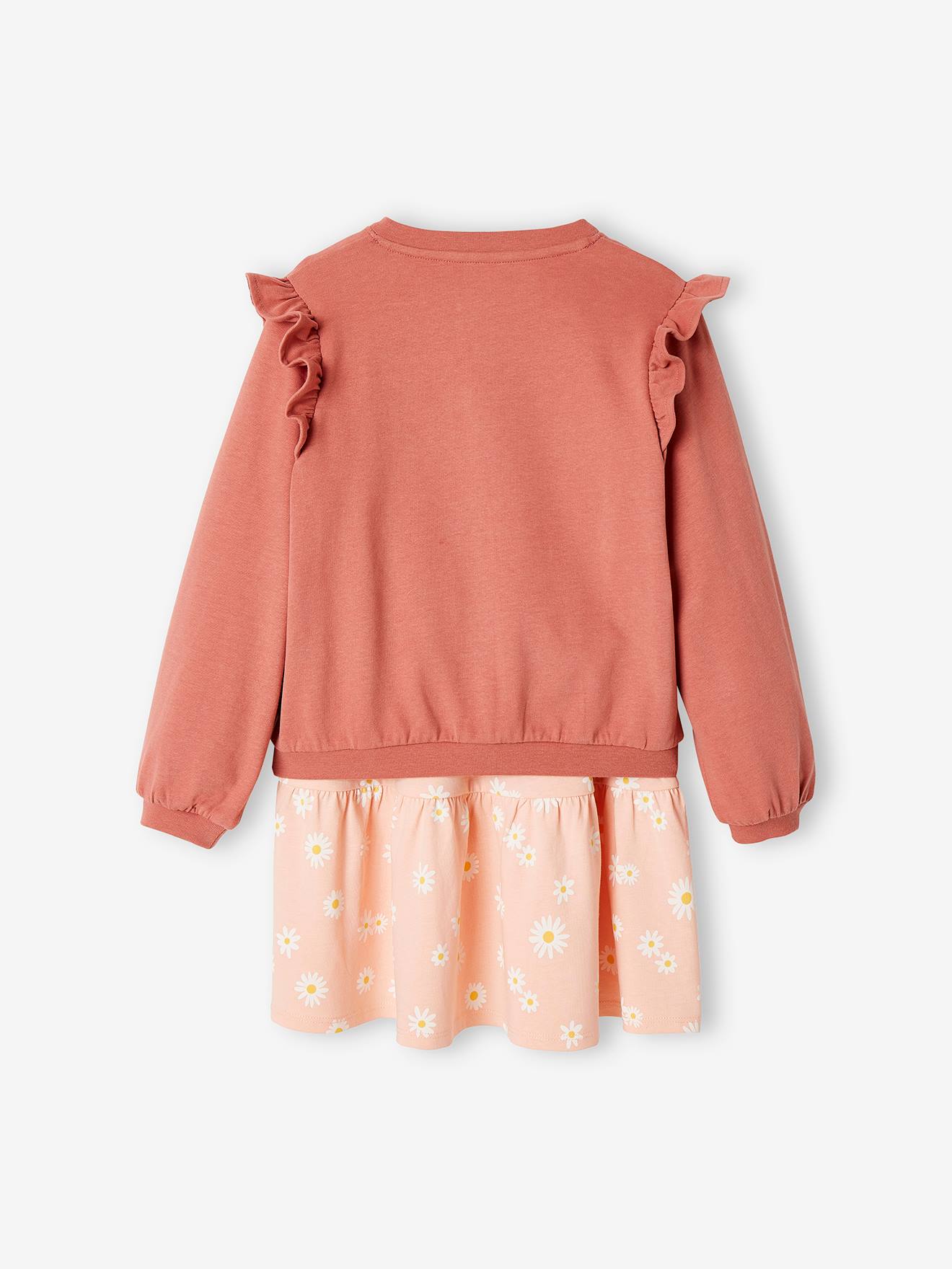 Ensemble robe et cardigan fille vert émeraude