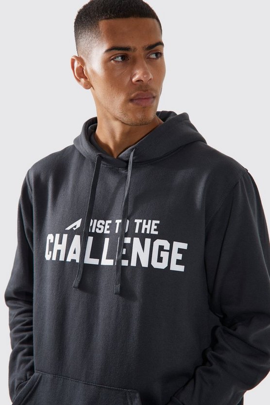 Active Oversize Hoodie mit Rise to the Challenge Print