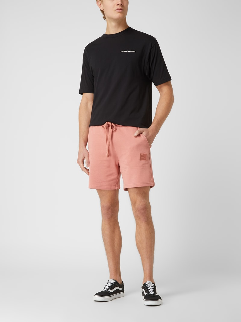 Sweatshorts aus Bio-Baumwolle in dunkel orange