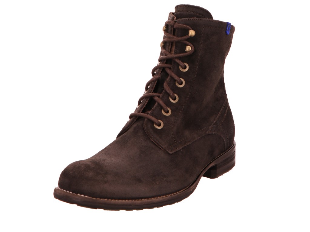 FLORIS VAN BOMMEL Schnür-Stiefeletten braun Floris Casual DarkBrown Washed