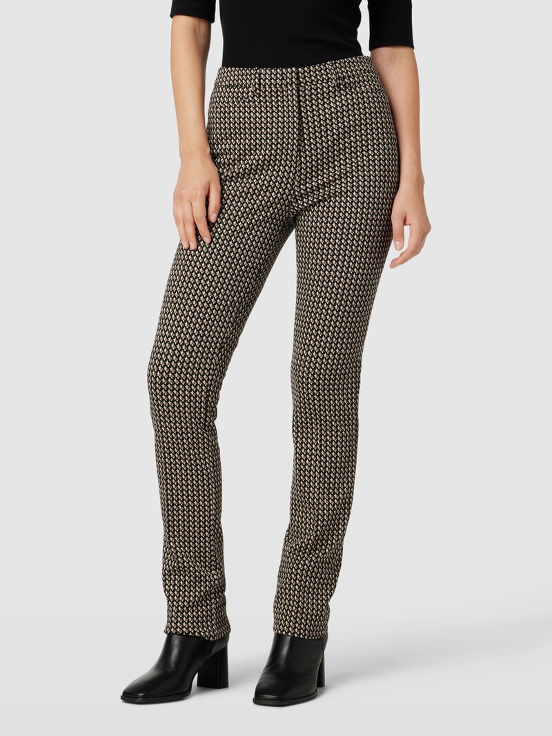 Hose mit Allover-Muster in schwarz