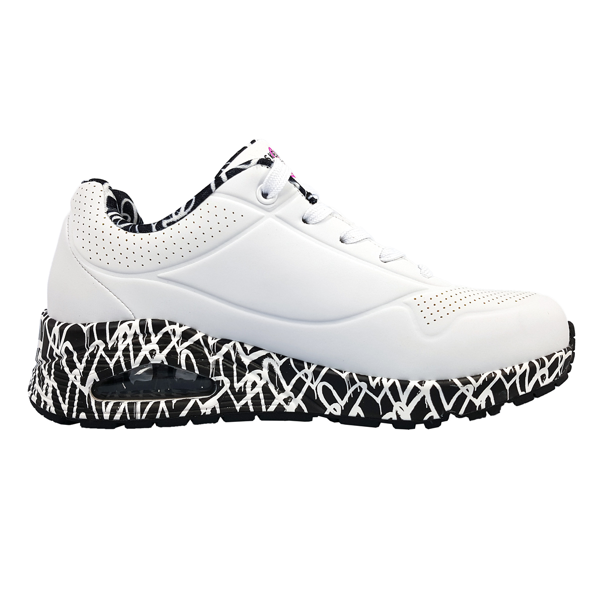 Skechers Uno - Loving Love 155506 Weiß WBK White/ Black