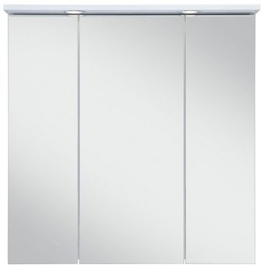 Schildmeyer Spiegelschrank SPS 700.1 Spot Breite 70 cm, 3-türig, 2 LED-Einbaustrahler, Schalter-/Steckdosenbox