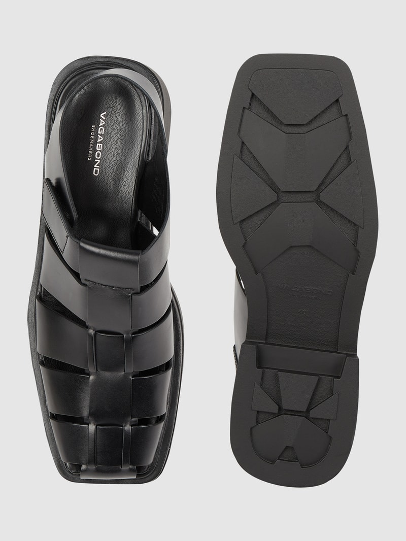 Sandalen aus Leder Modell 'Eyra' in schwarz