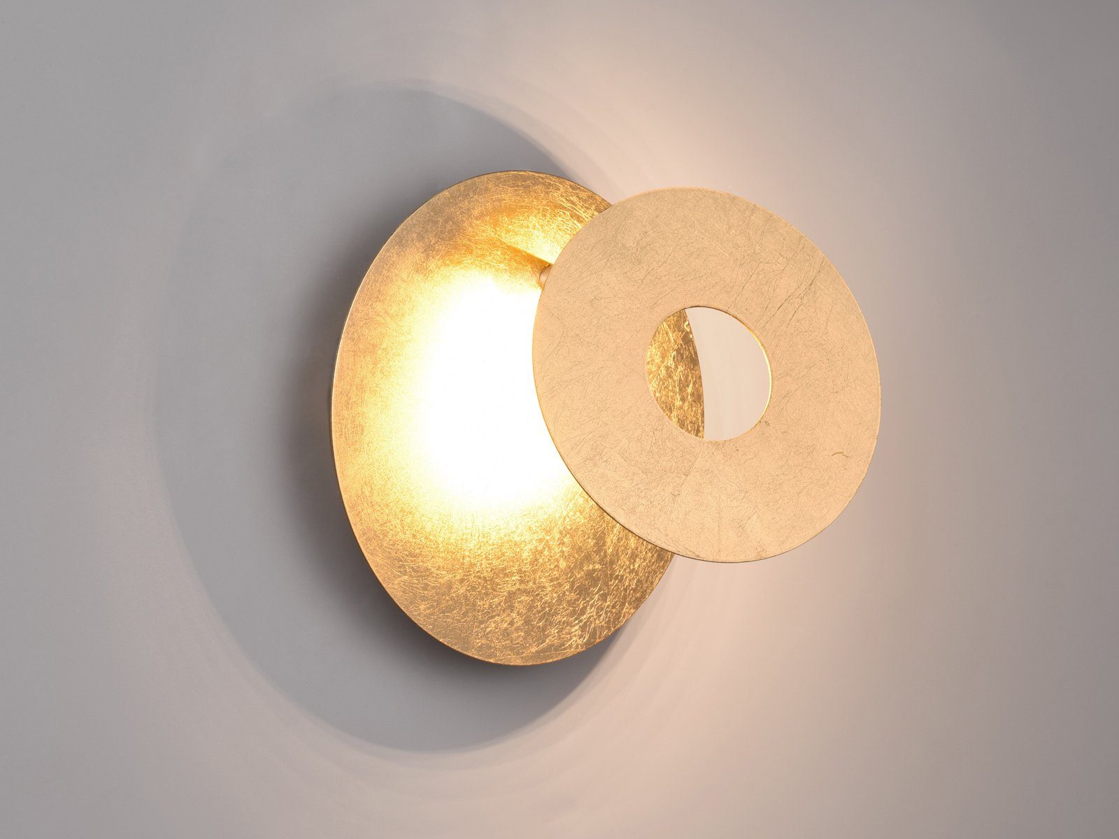 meineWunschleuchte LED Wandleuchte, LED fest integriert, warmweiß, 2er SET ausgefallen-e indirekte Designer Wand-beleuchtung innen Ø 18cm