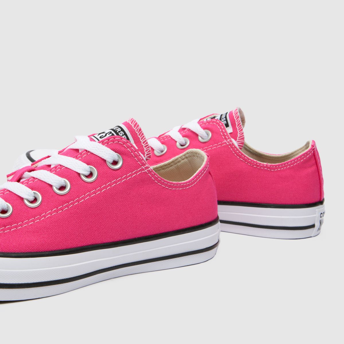 Converse All Star Ox cipők fehér és rózsaszín színben