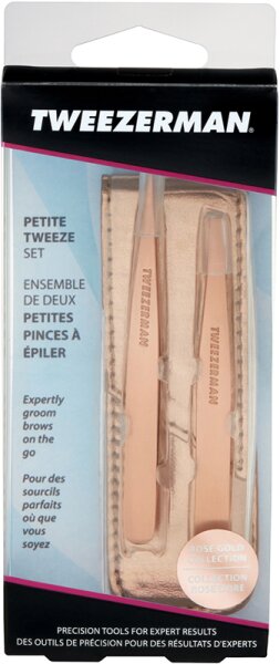 Tweezerman Petite Tweeze Set - Petite Pinzetten, Rose Gold Pinzette