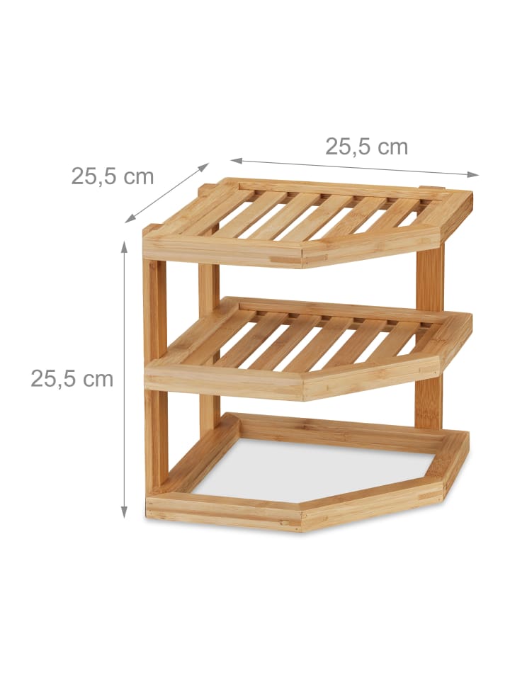 relaxdays Schrankeinsatz in Natur - (B)25,5 x (H)25,5 x (T)25,5 cm günstig kaufen onesize
