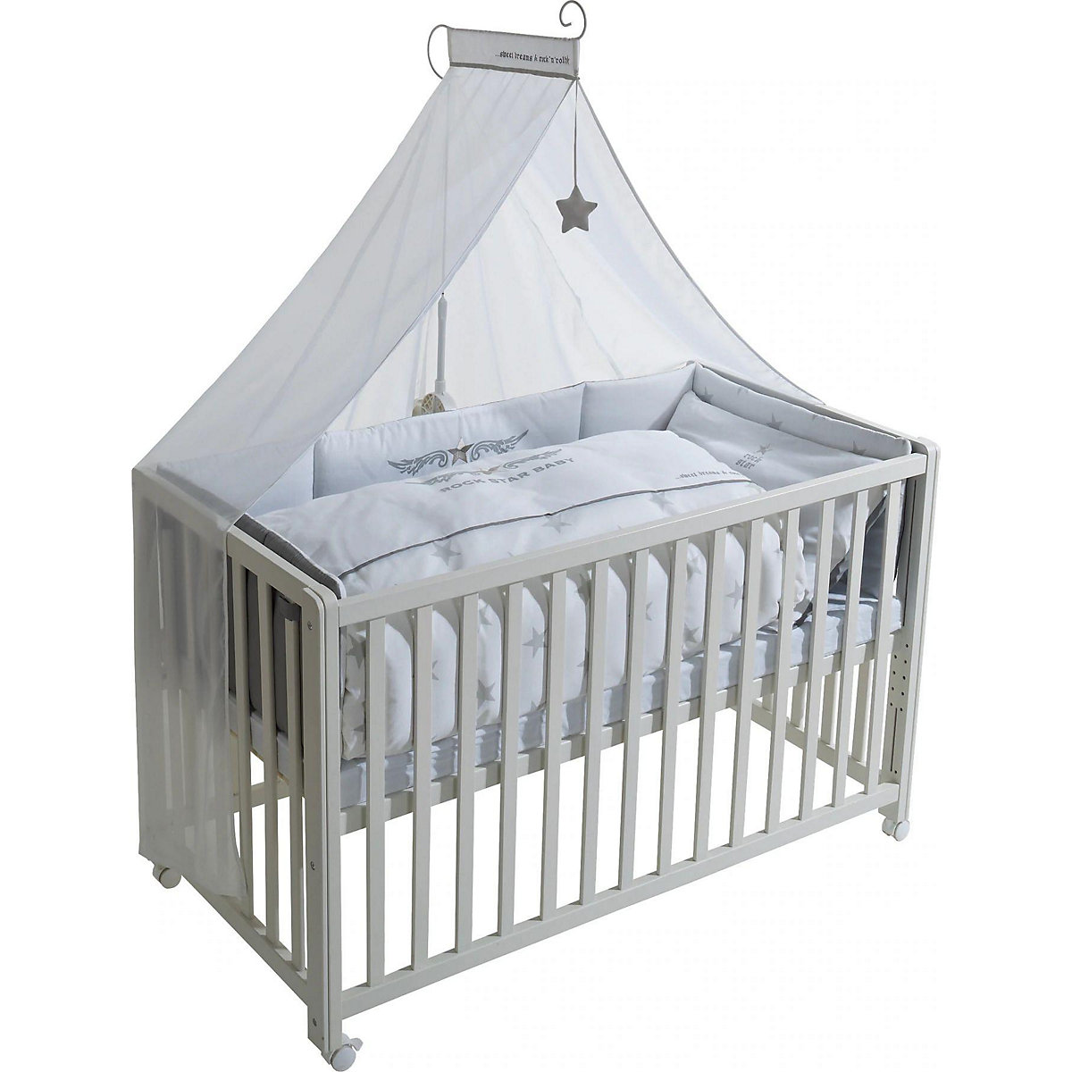 Room Bed, 60 x 120 cm Rock Star Baby 2 weiß
