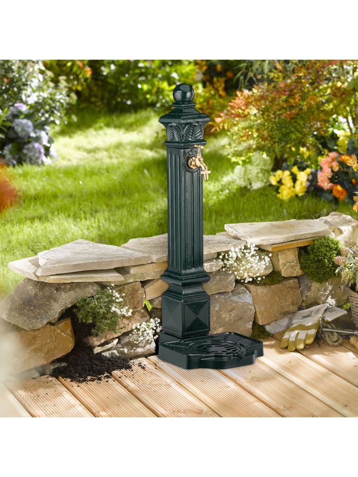 relaxdays Standbrunnen in Dunkelgrün - (B)28 x (H)80 x (T)32 cm günstig kaufen onesize